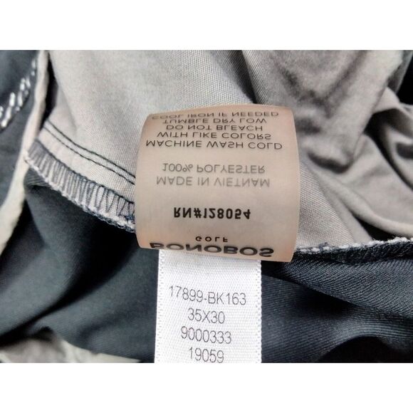 Bonobos Pants Mens 35X30 Black Athletic Fit Highland Tour Golf Stretch Preppy - Picture 10 of 13